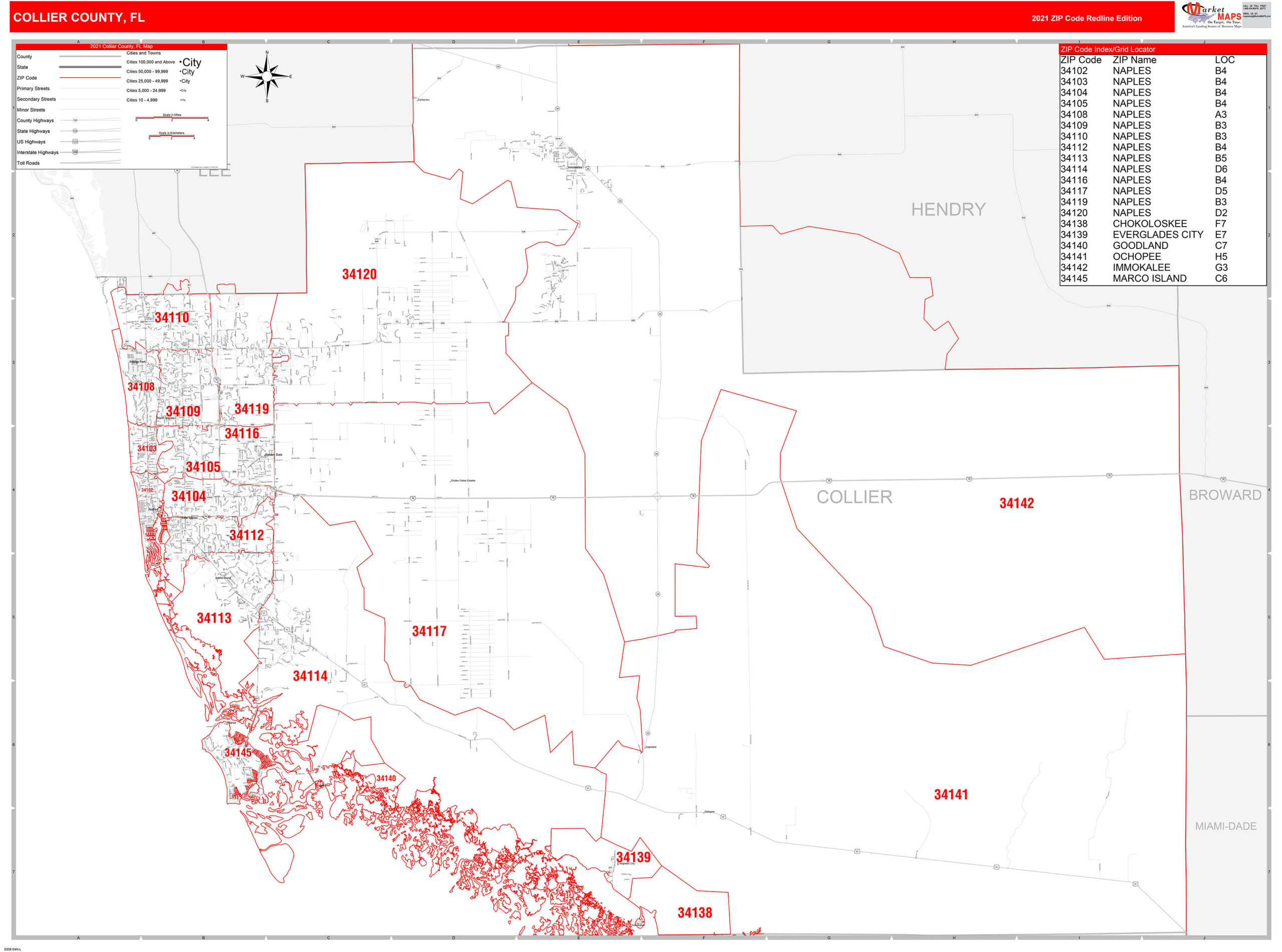 Collier County Zip Code Map