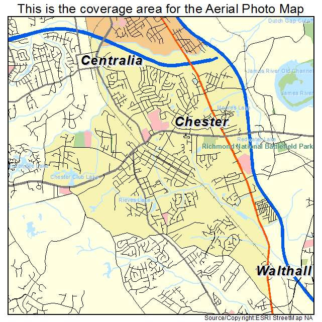 Topographic Map Of Chester Virginia