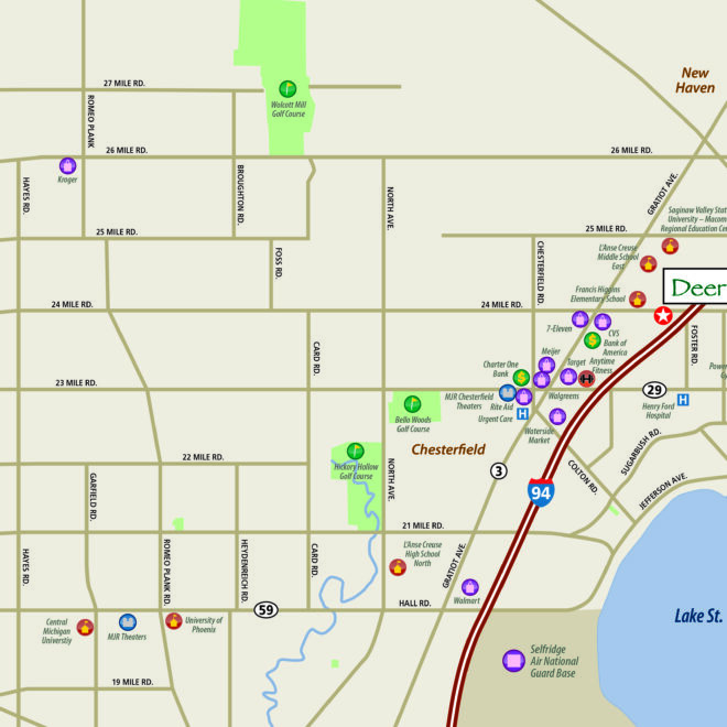 Map Of Chesterfield Michigan