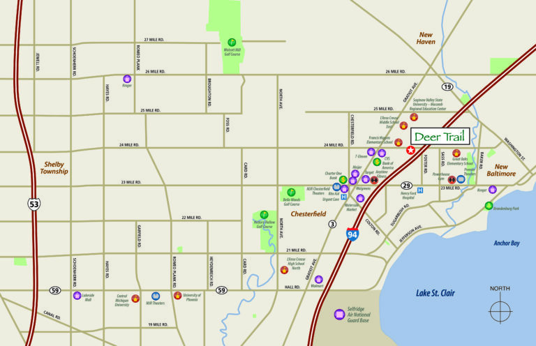 Map Of Chesterfield Michigan