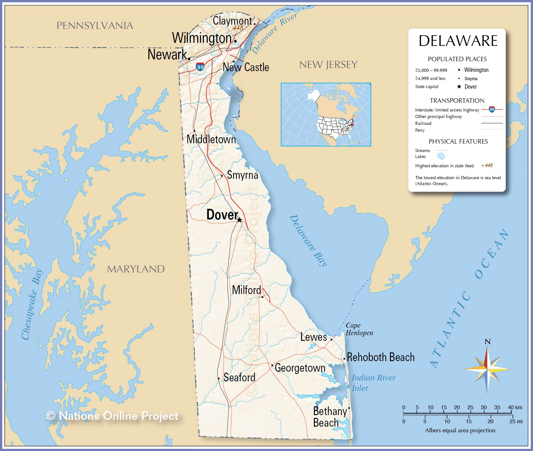 Explore the Map of Delaware Beaches