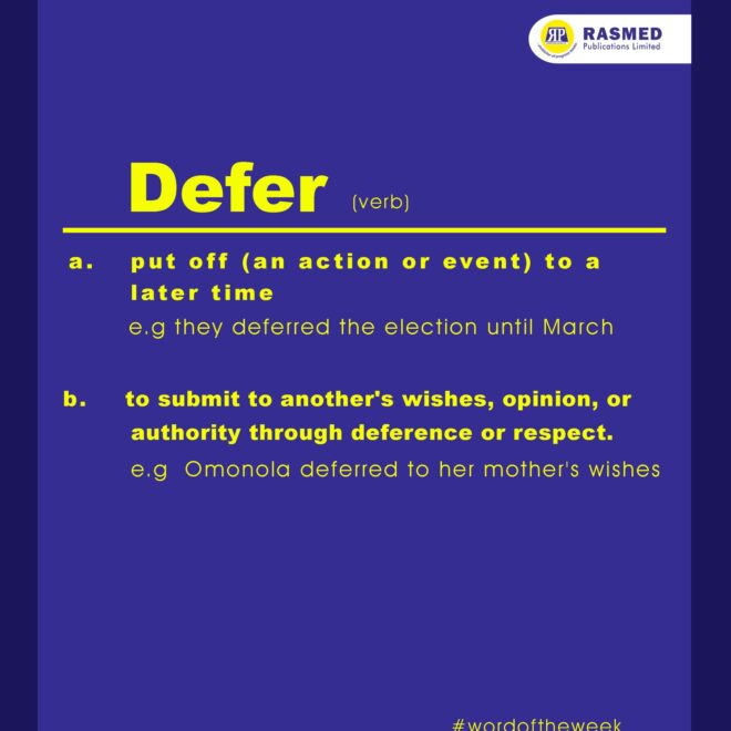 What Does Defer Mean In University