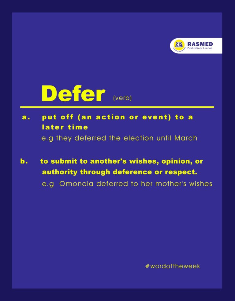What Does Defer Mean In University
