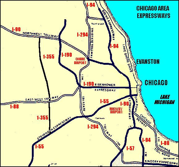 Chicago Highway Map