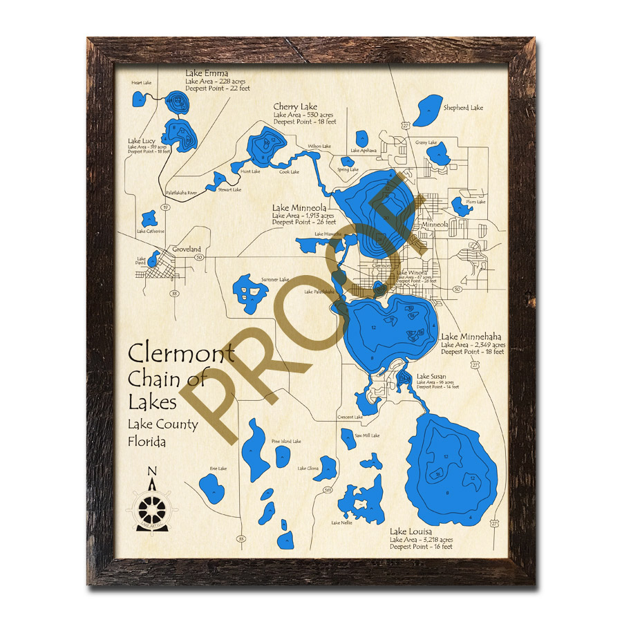 Clermont Chain of Lakes Map