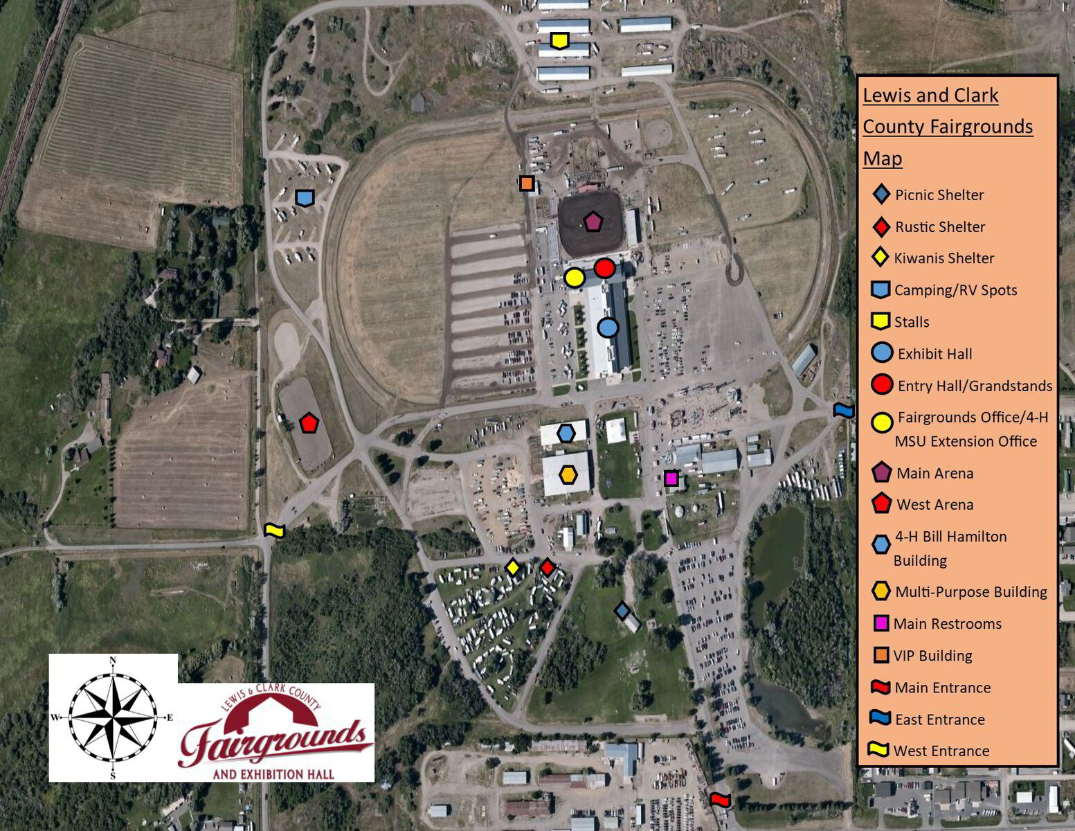 Facility Rentals Map of Lewis & Clark County Fairgrounds
