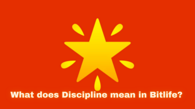 What Does Discipline Mean In Bitlife