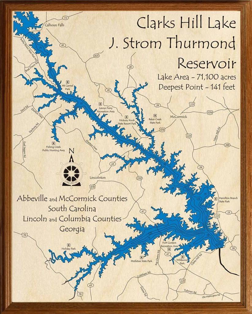 Clarks Hill Lake Geography