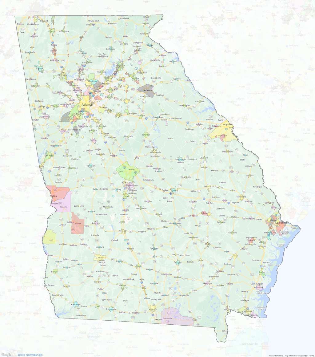 Georgia City Limits Map