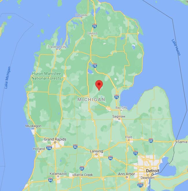 Map Of Gladwin Mi
