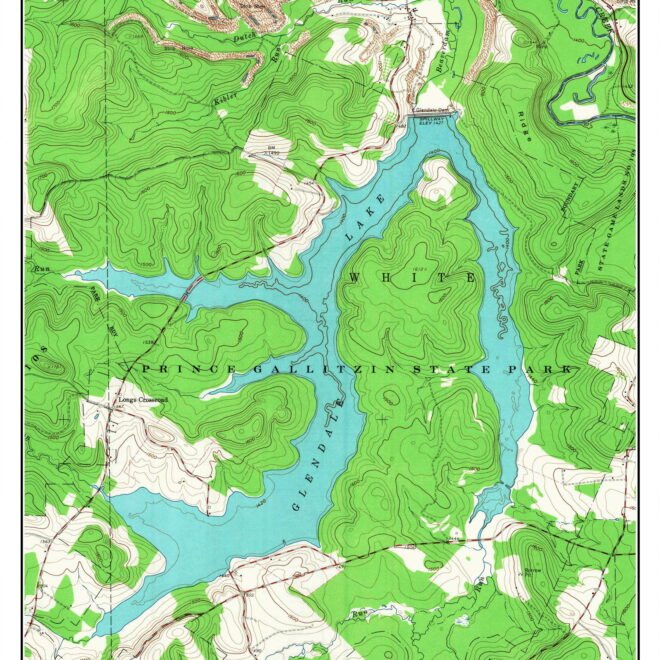 Map Of Glendale Lake Pa