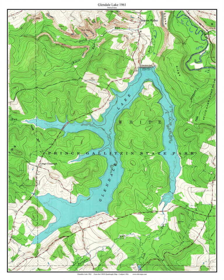 Map Of Glendale Lake Pa