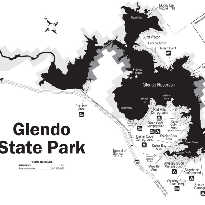 Map Of Glendo Lake Wy