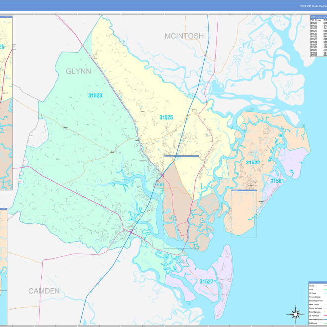 Map Of Glynn County Ga