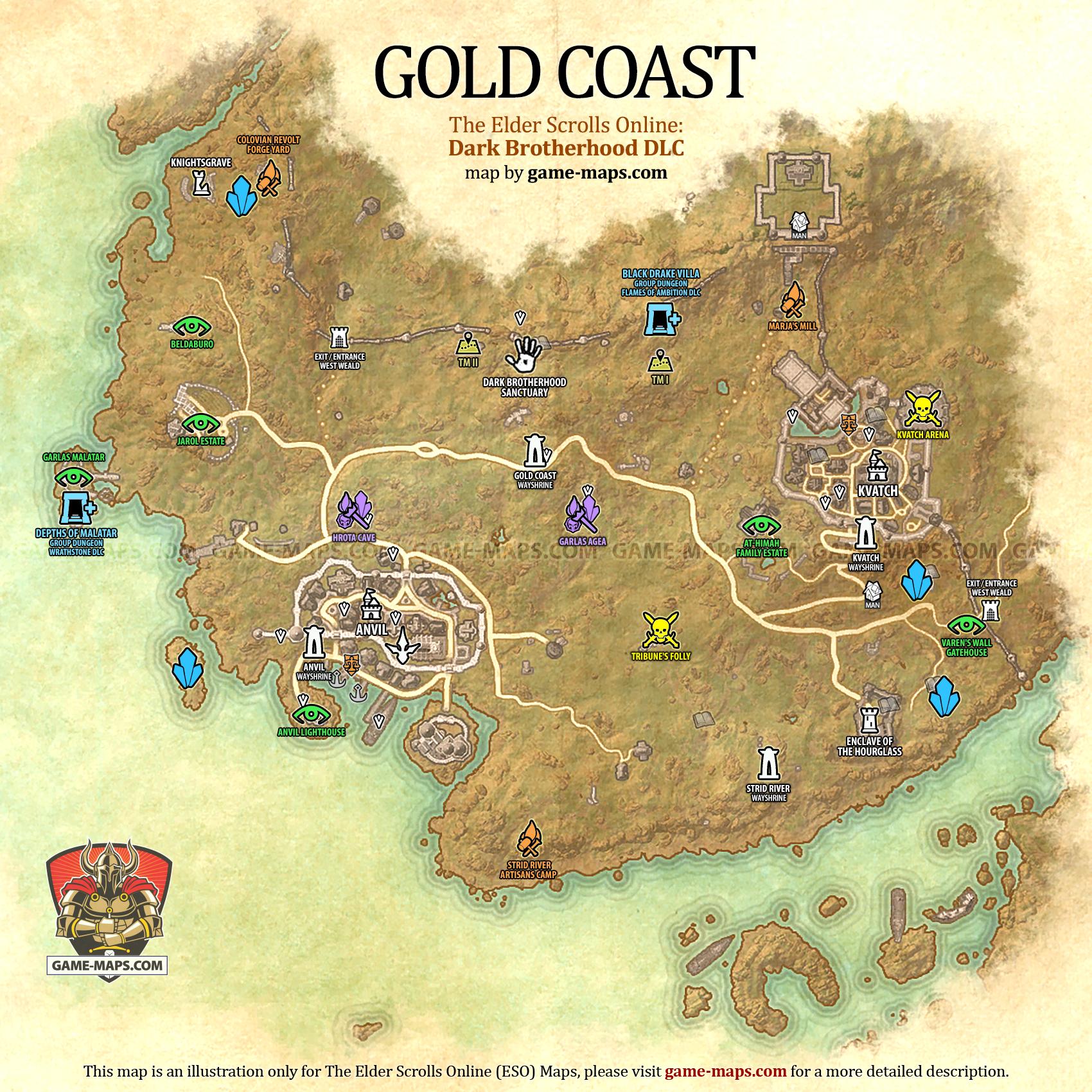 Gold Coast Map - The Elder Scrolls Online