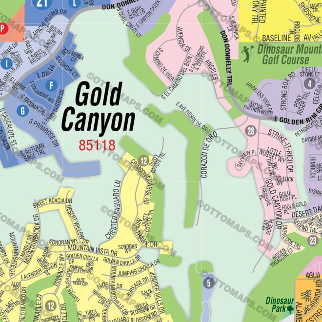 Map Of Gold Canyon Arizona