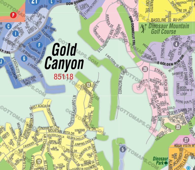 Map Of Gold Canyon Arizona