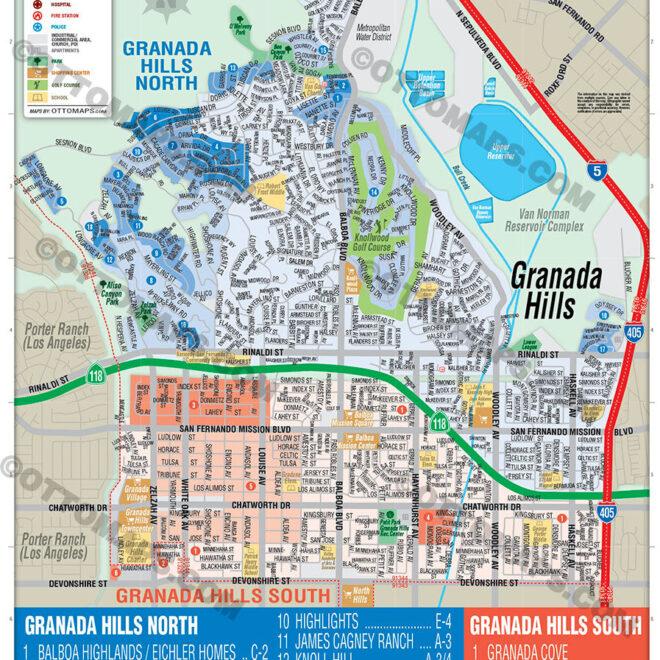 Map Of Granada Hills