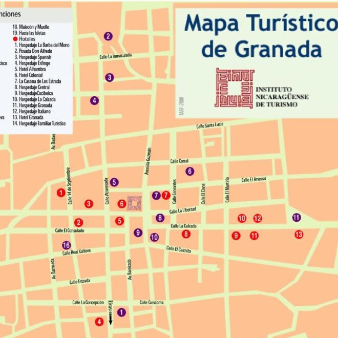Map Of Granada Nicaragua