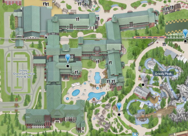 Map Of Grand Californian Hotel