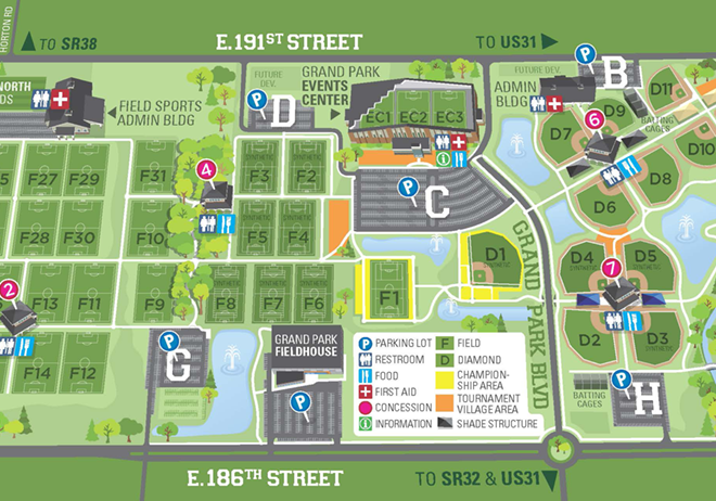Map Of Grand Park Westfield