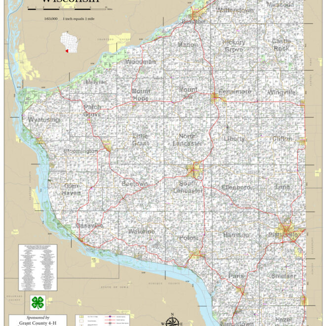 Map Of Grant County Wisconsin