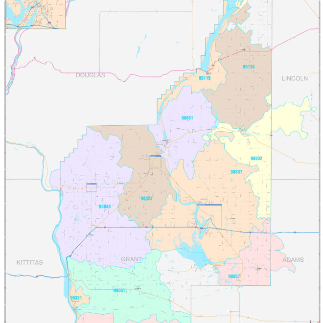 Map Of Grant County Washington