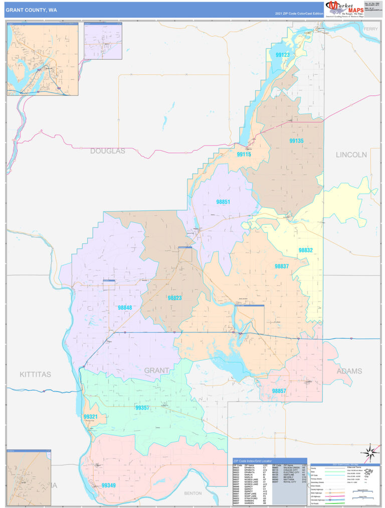 Map Of Grant County Washington