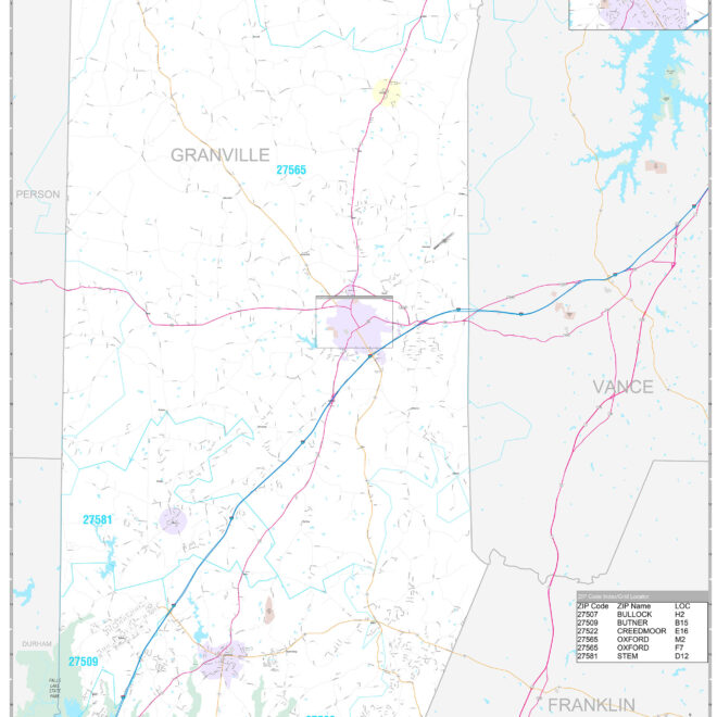Map Of Granville County Nc