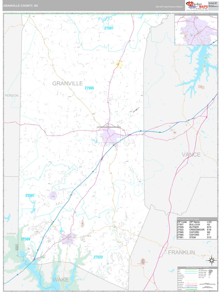 Map Of Granville County Nc