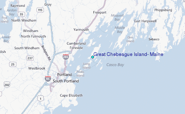 Alternative Tide Station Map of Great Chebeague Island