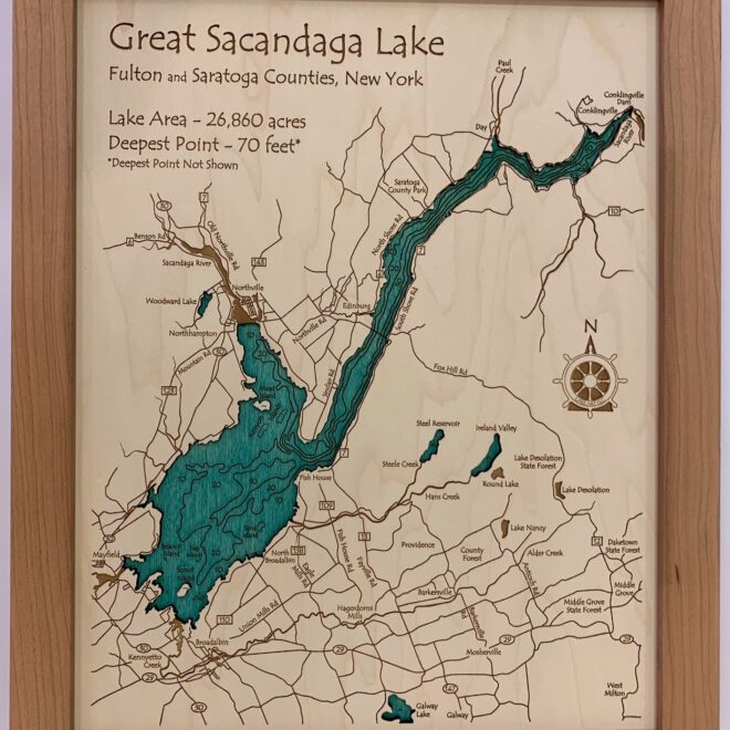 Map Of Great Sacandaga Lake Ny