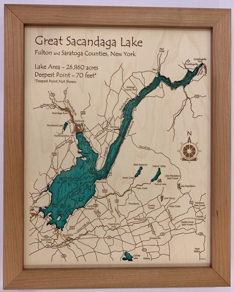 Map Of Great Sacandaga Lake Ny