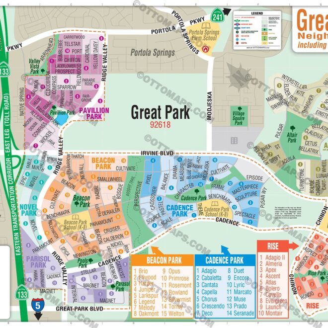 Map Of Great Park Irvine Ca