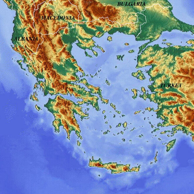Map Of Greece Mountains