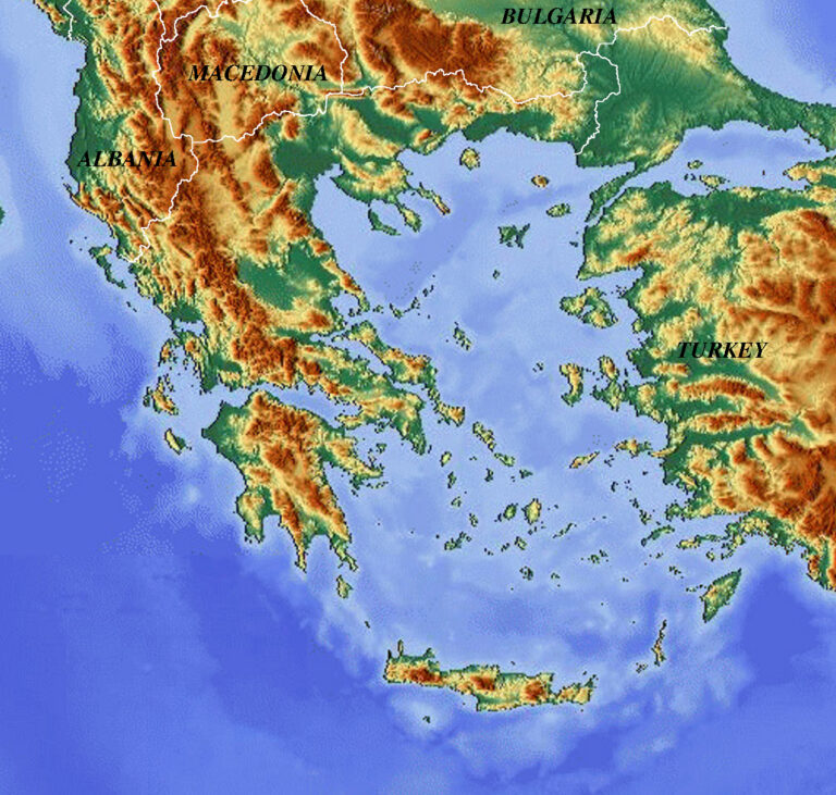 Map Of Greece Mountains