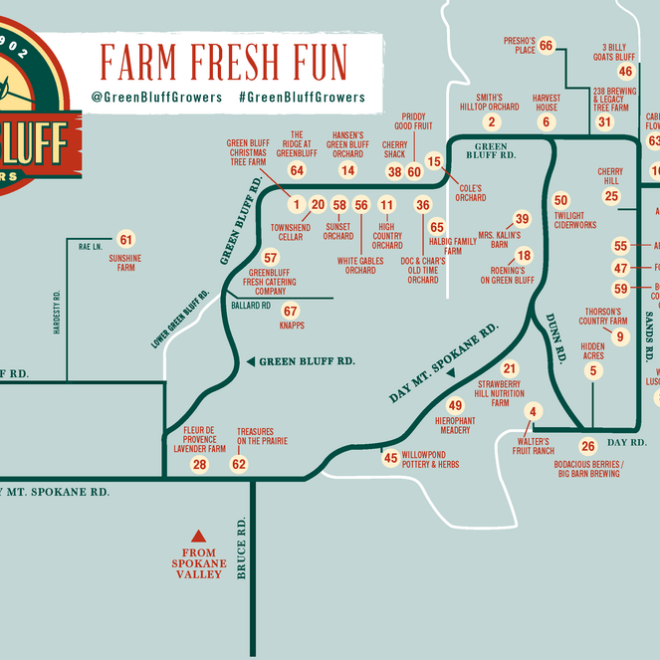 Map Of Green Bluff Farms