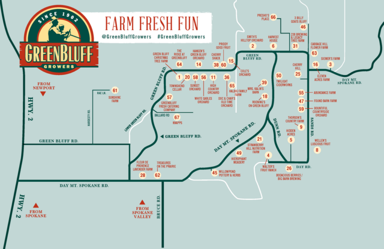 Map Of Green Bluff Farms