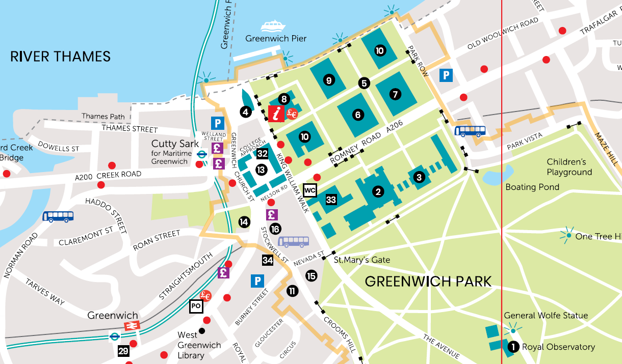 A vibrant scene of Greenwich Town Centre showcasing its open spaces and historic architecture.