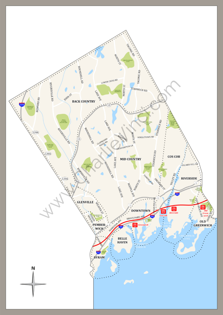 Map Of Greenwich Ct