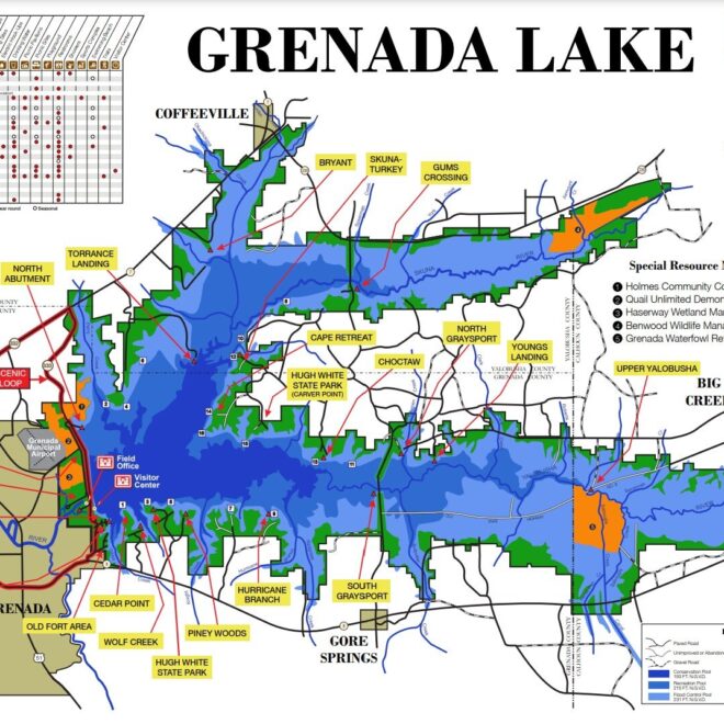 Map Of Grenada Lake