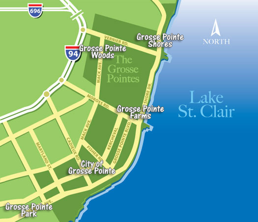 Map of Grosse Pointe