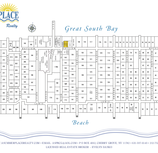 Map Of Cherry Grove Fire Island