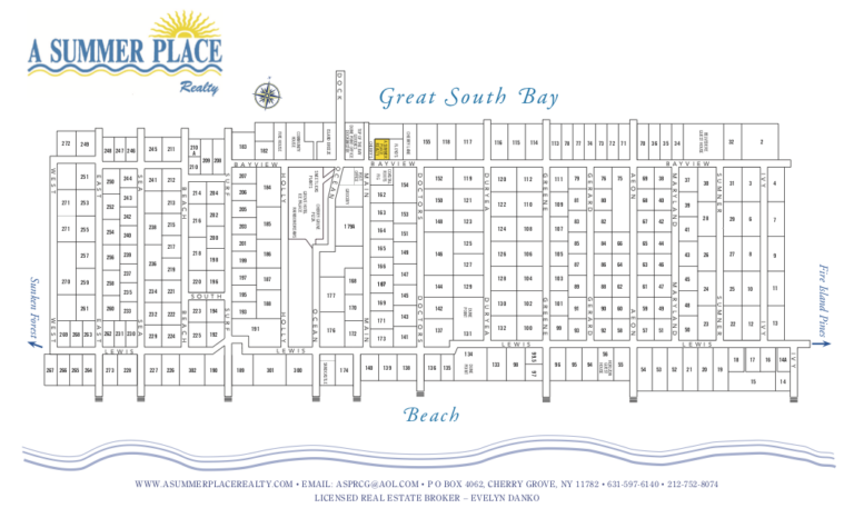 Map Of Cherry Grove Fire Island
