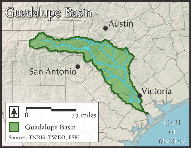 Map of Guadalupe River - Texas Rivers Protection Association