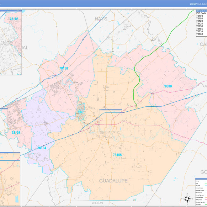 Map Of Guadalupe County Texas