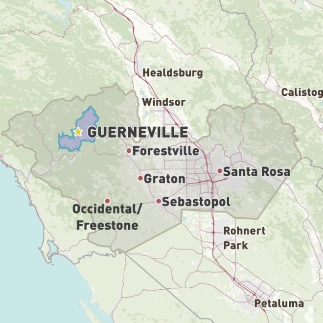 Map Of Guerneville Ca