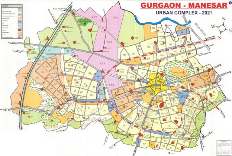 Map Of Gurgaon Haryana