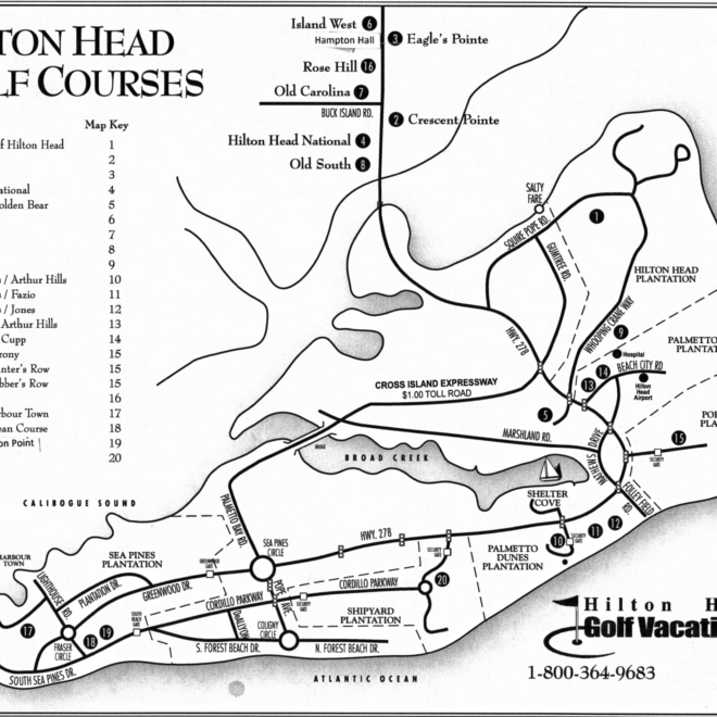 Map Of Golf Courses On Hilton Head Island