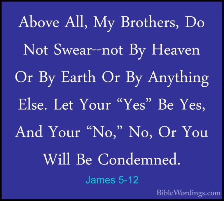 What Does James 5 12 Mean